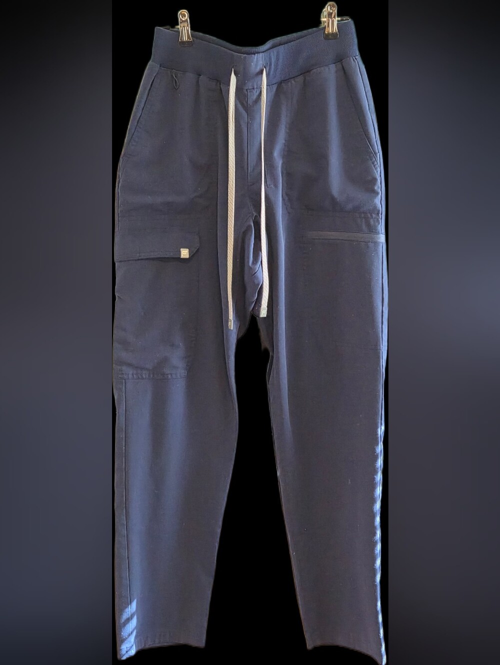 Fabletics Men's Navy Cargo Joggers with Drawstring(Small)